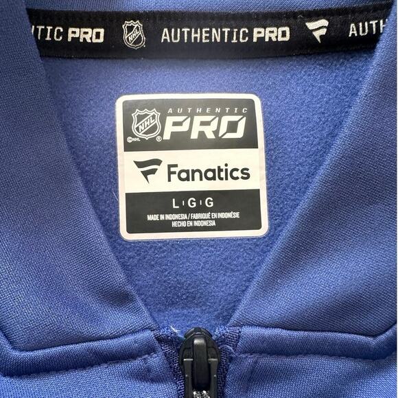 Fanatics NHL Authentic Tampa Bay Lightning Pro Full-Zip Jacket NWOT Blue Large - Picture 5 of 7
